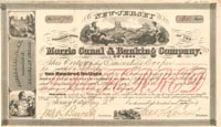 Morris Canal and Banking Co. - Stock Certificate from Jersey City, New Jersey